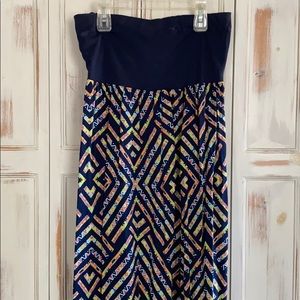 Strapless maxi dress